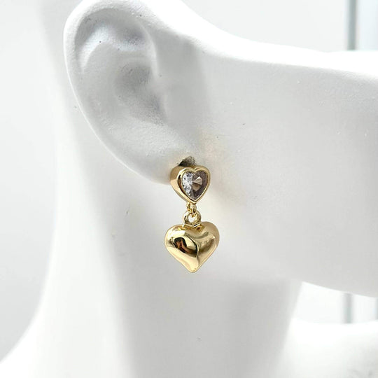 Broquel Dos Corazones - Chapa De Oro 18K | Mael
