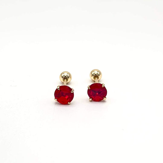 Broquel Recto Rojo - Chapa De Oro 18K | Mael
