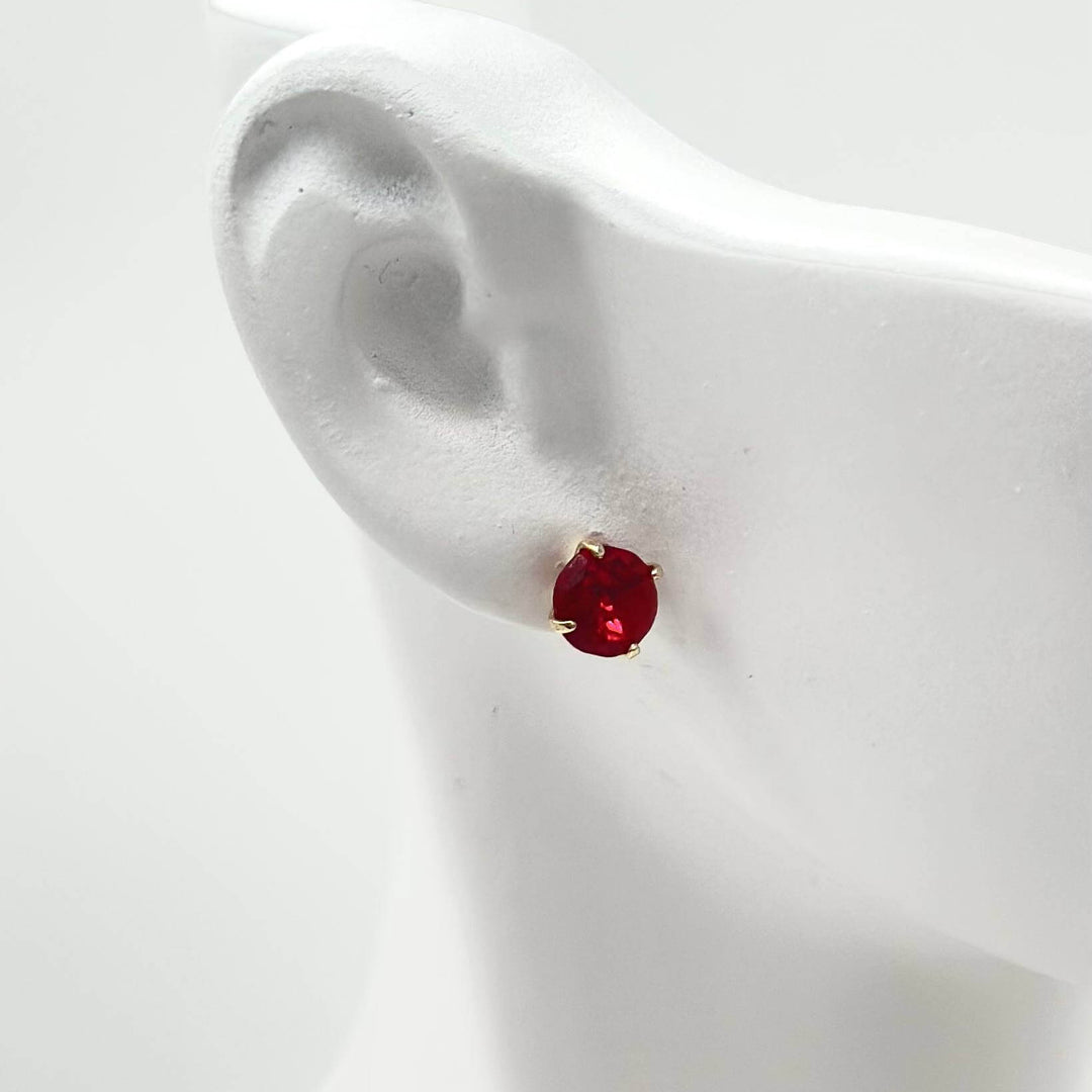 Broquel Recto Rojo - Chapa De Oro 18K | Mael