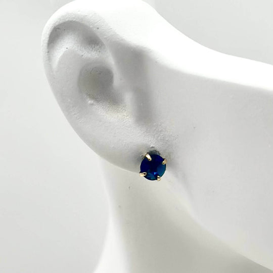 Broquel Recto Azul 4Mm - Chapa Oro 18K | Mael