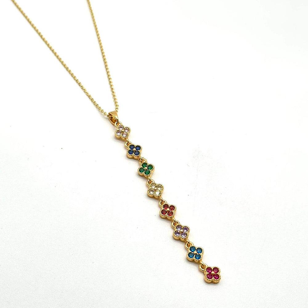 Cadena Trebol Colores - Chapa De Oro 18K | Mael