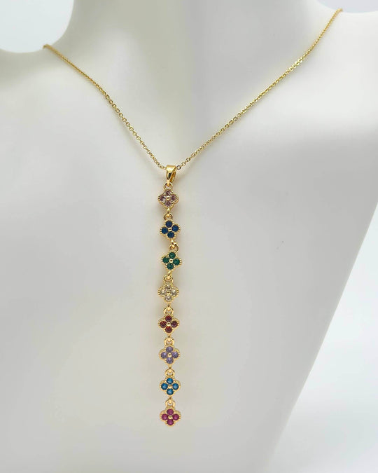 Cadena Trebol Colores - Chapa De Oro 18K | Mael