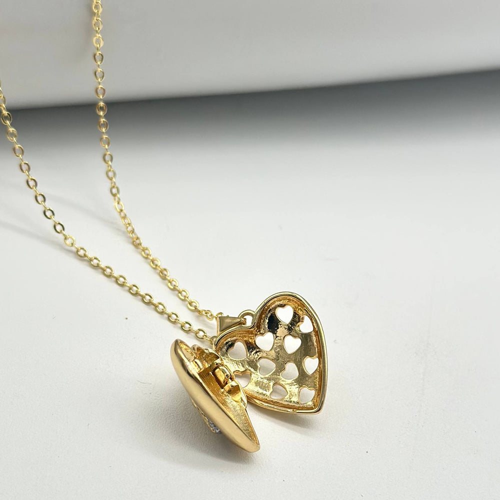 Relicario Corazón Viregen De Guadalupe - Chapa De Oro 18K | Mael