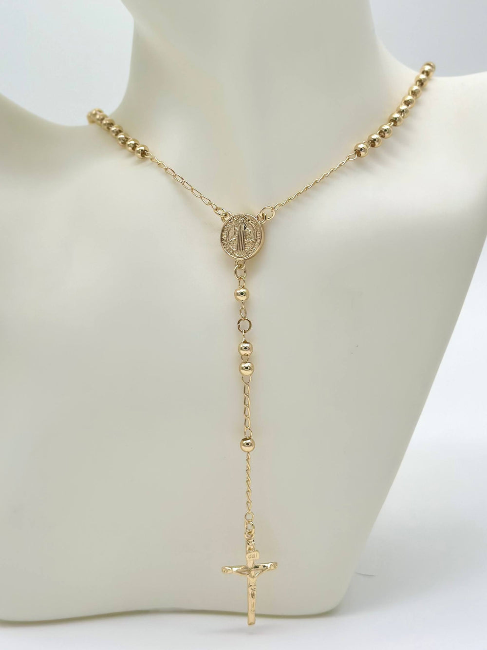 Rosario De San Benito - Chapa De Oro 18K | Mael