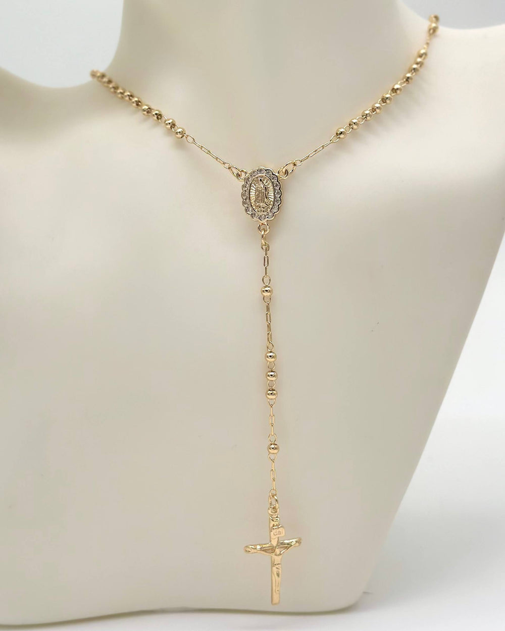 Rosario De La Virgen De Guadalupe - Chapa De Oro 18K | Mael