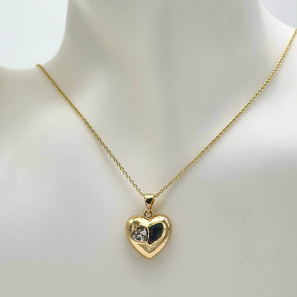 Cadena Corazón Inflado - Chapa De Oro 18K | Mael