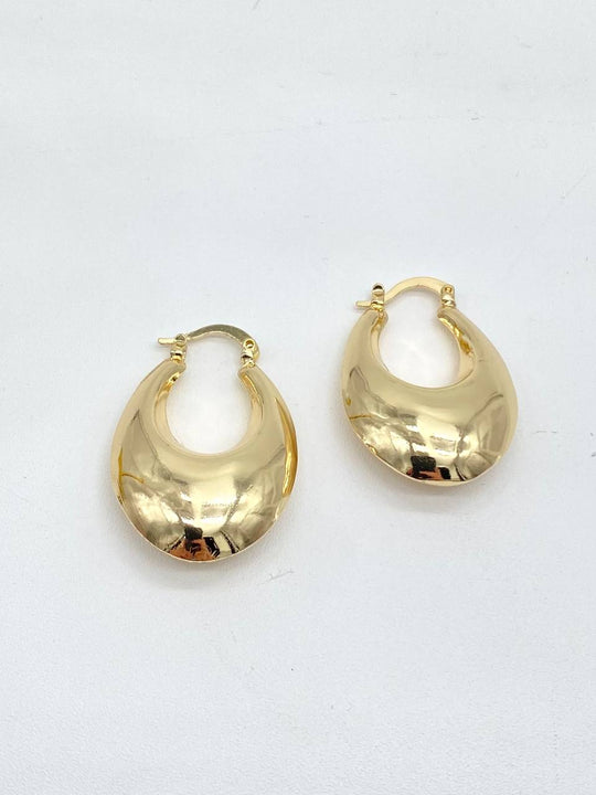 ARRACADA LISA EN CHAPA DE ORO 18K