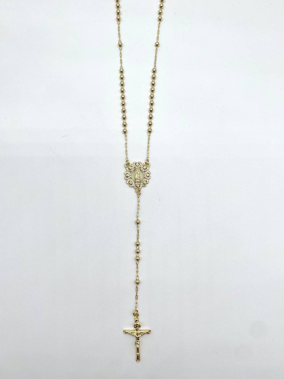 ROSARIO VIRGEN DE GUADALUPE EN CHAPA DE ORO 18K