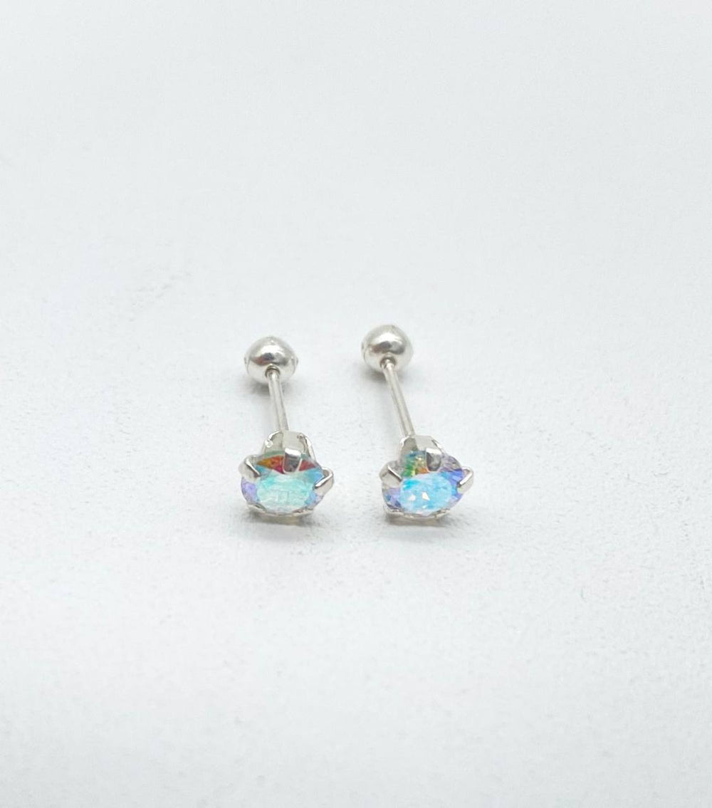 BROQUEL RECTO TORNASOL #4 PLATA 925.