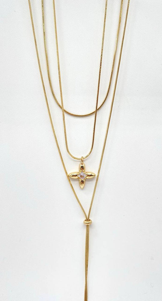CADENA FLOR TRIPLE