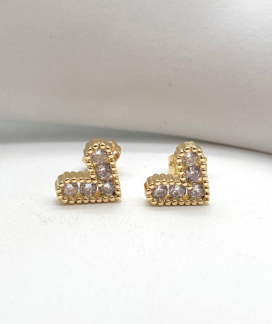 BROQUEL CORAZON CHAPA DE ORO 18K