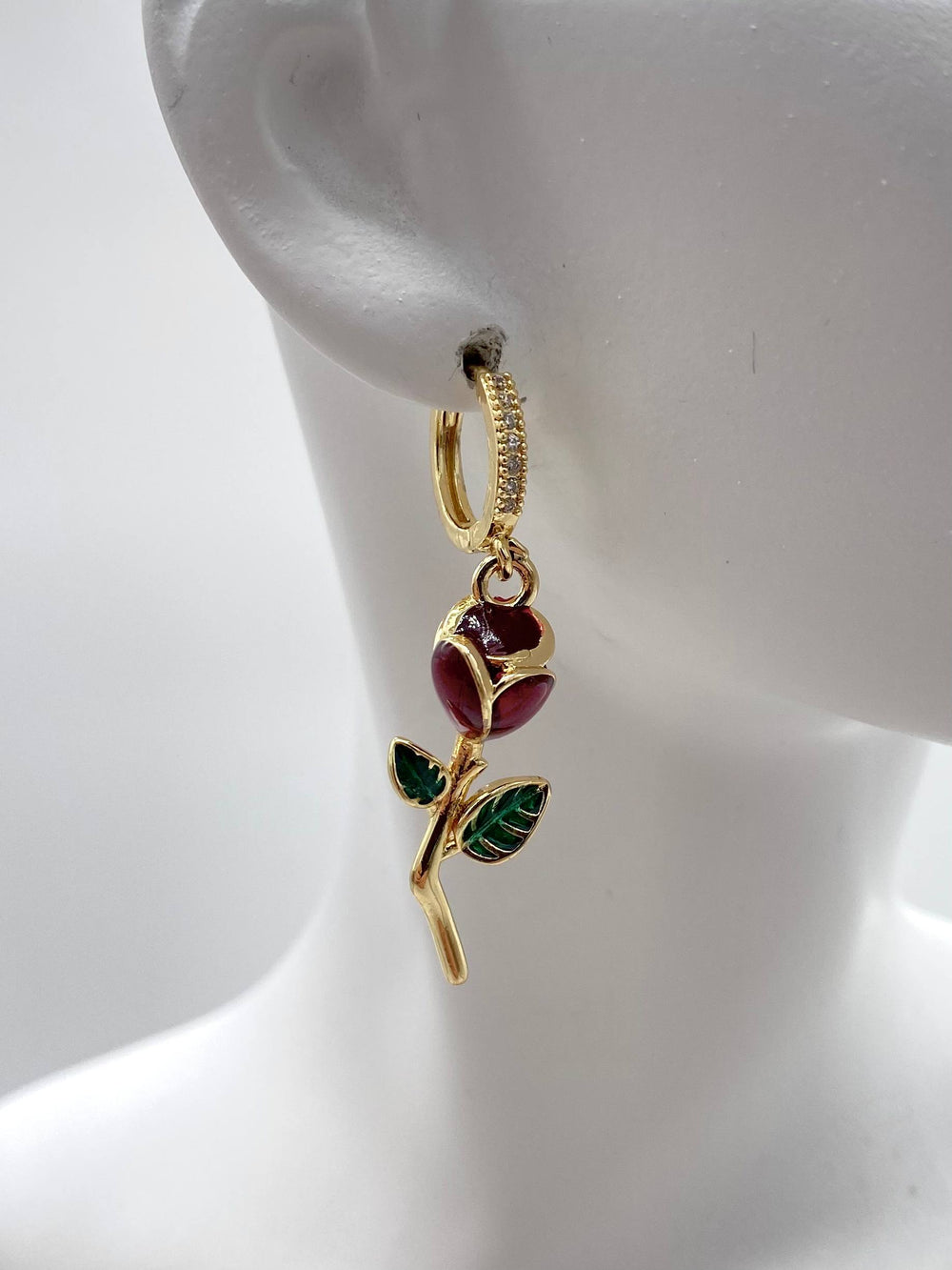 ARETE ROSA ESMALTADA