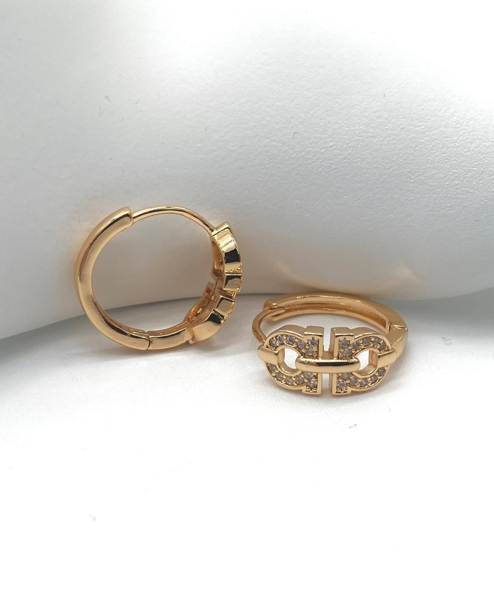 HUGGIE FERRAGAMO CHAPA DE ORO 18K