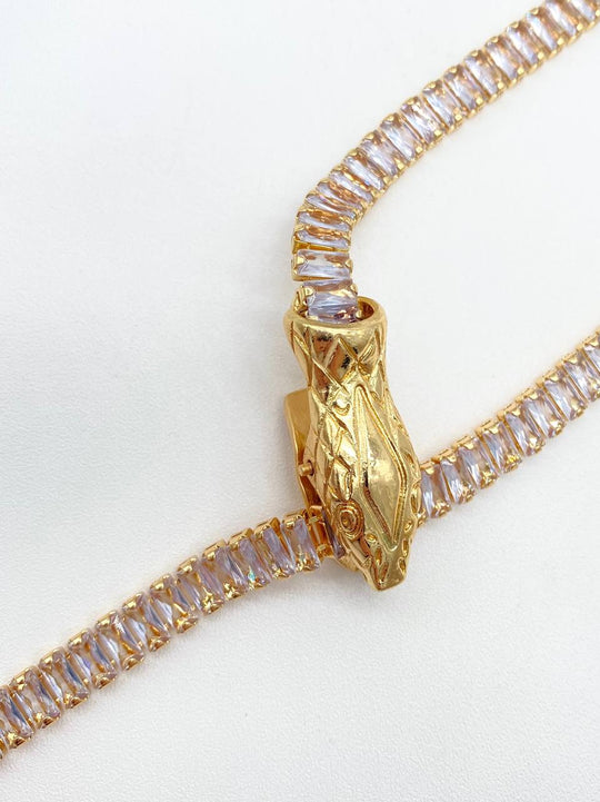 CADENA VIBORA CHAPA DE ORO 18K