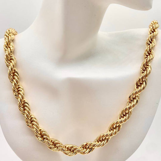 CADENA TORZAL CHAPA DE ORO 18K