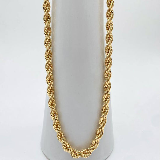CADENA TORZAL CHAPA DE ORO 18K