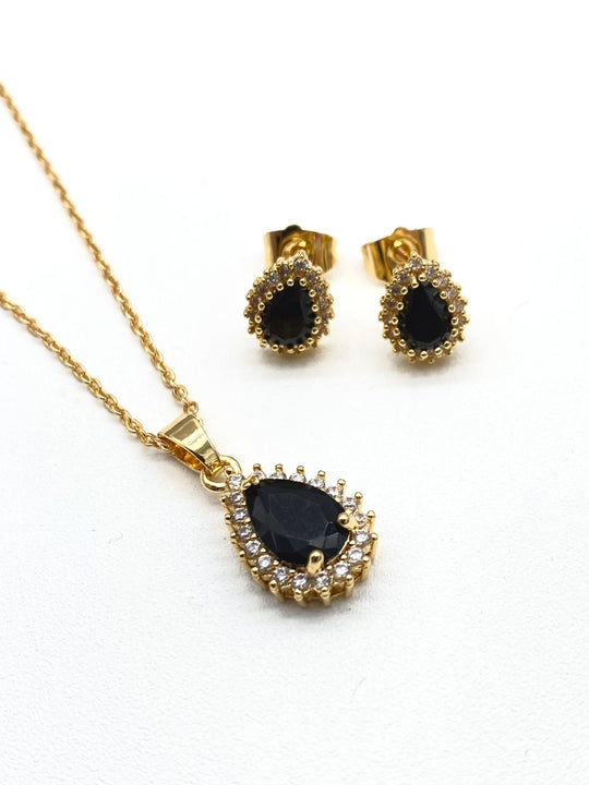 JUEGO GOTA NEGRA ZIRCONIA