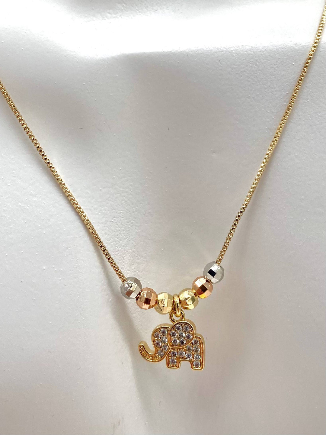 CADENA ELEFANTE CHAPA DE ORO 18K