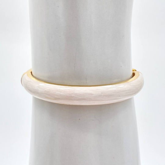 BRAZALETE BLANCO CHAPA DE ORO 18K
