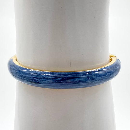 BRAZALETE AZUL CHAPA DE ORO 18K