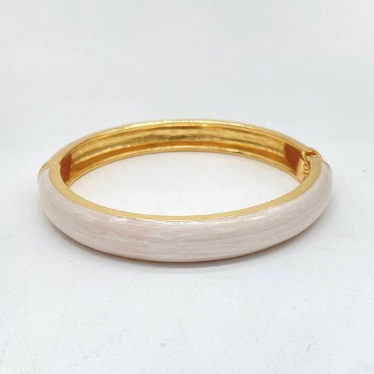 BRAZALETE BLANCO CHAPA DE ORO 18K
