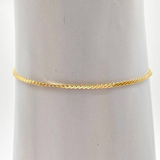 PULSERA MINI CHAPA DE ORO 18K.