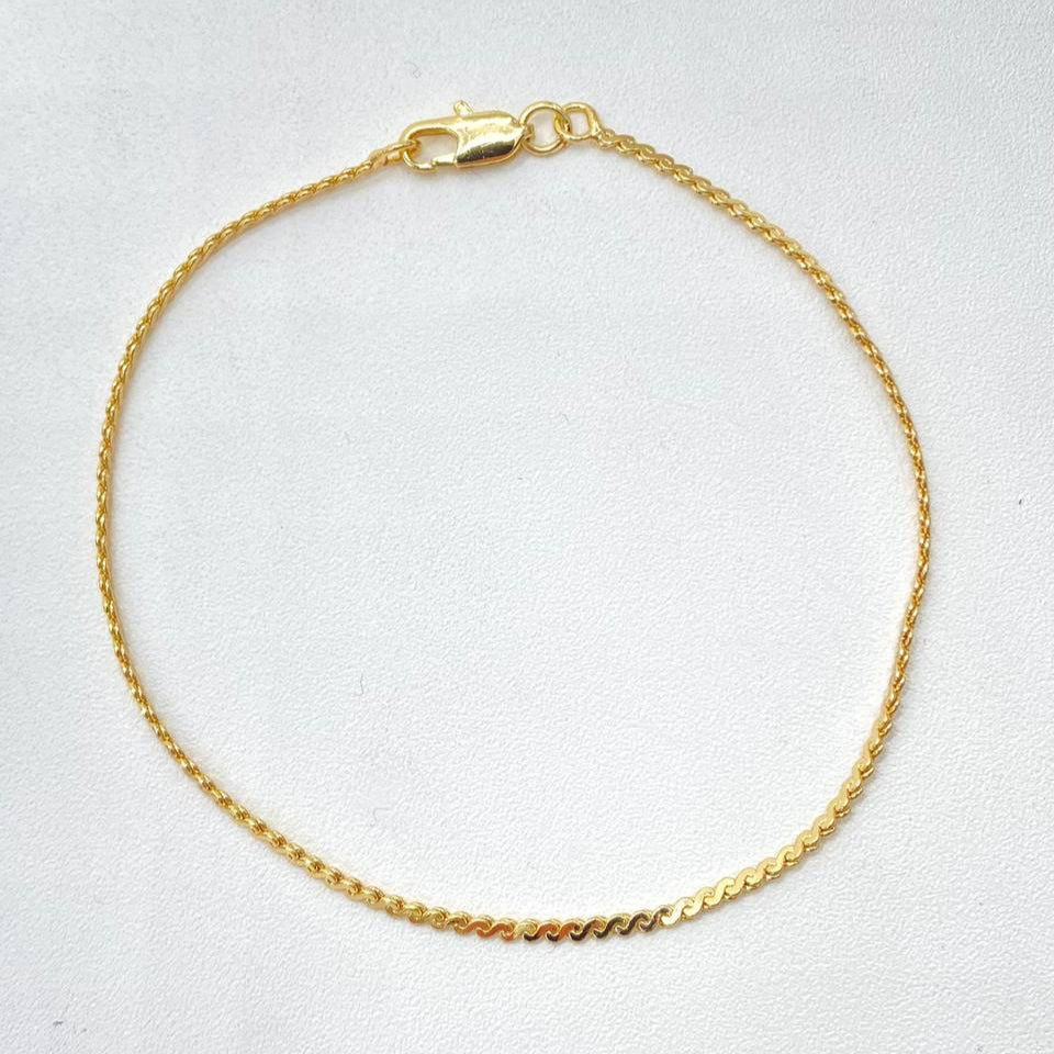 PULSERA MINI CHAPA DE ORO 18K.