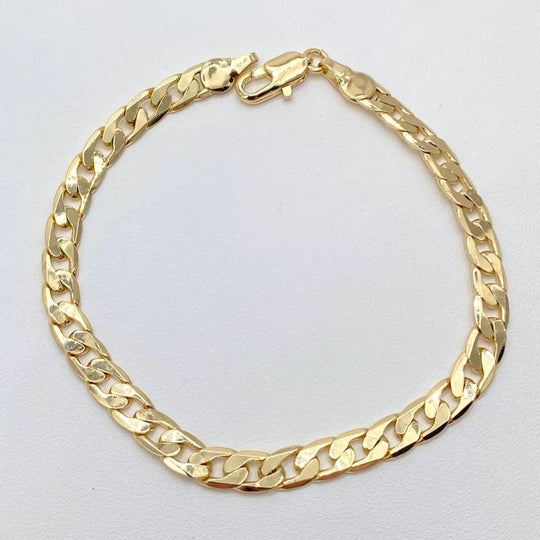 PULSO BARBADO CHAPA DE ORO 18K