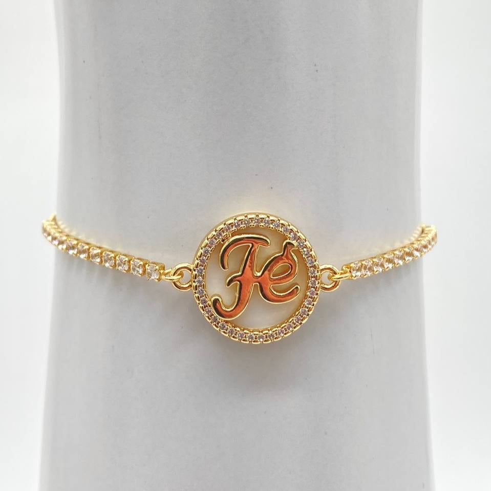 PULSO FÉ CHAPA DE ORO 18K