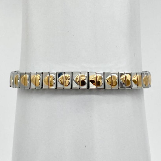 BRAZALETE BICOLOR CORAZON