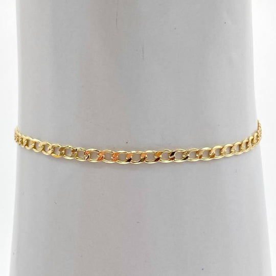 PULSO BARBADO MINI CHAPA DE ORO 18K