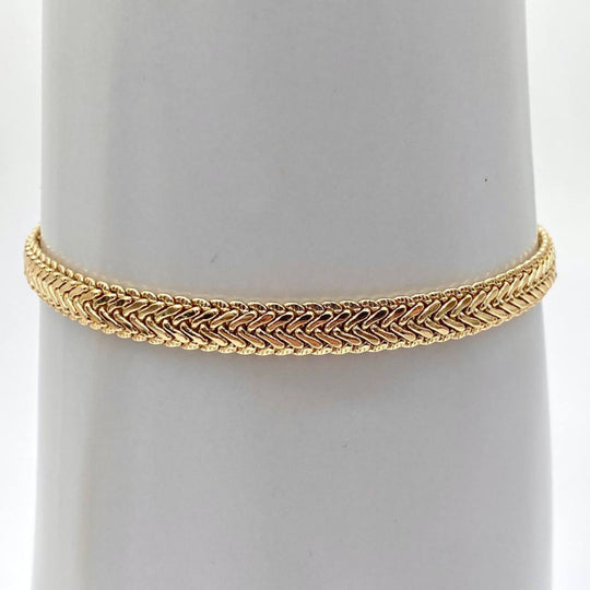 PULSO ESPIGA DE TRIGO CHAPA DE ORO 18K