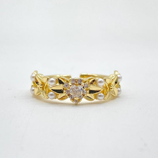 ANILLO CORAZON CON FLORES
