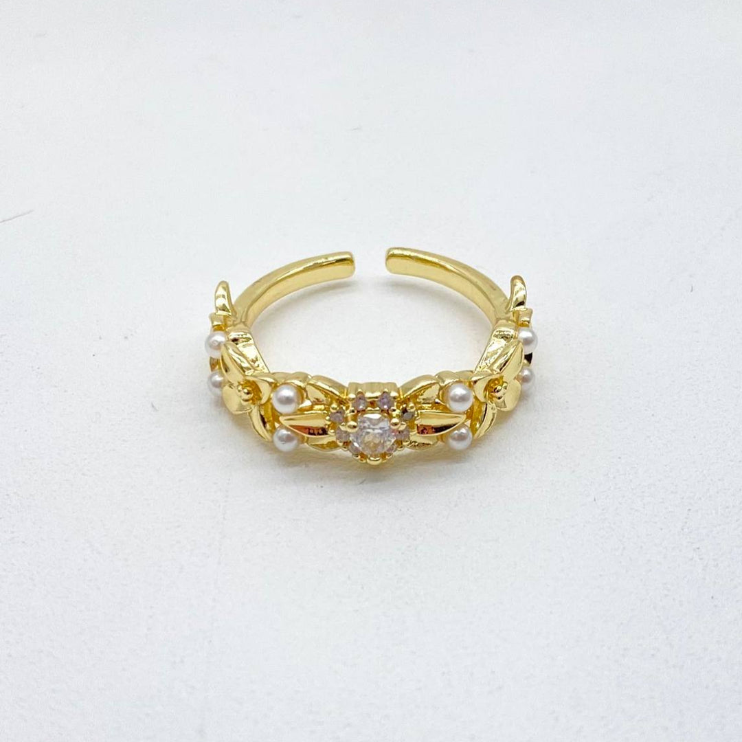 ANILLO CORAZON CON FLORES