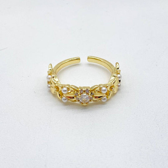 ANILLO CORAZON CON FLORES