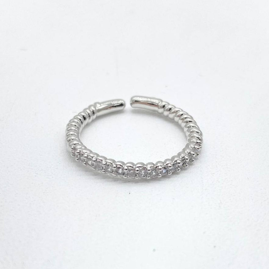 ANILLO CHURUMBELA CHAPA DE RODIO 18K