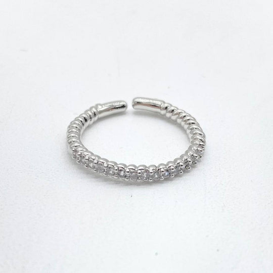 ANILLO CHURUMBELA CHAPA DE RODIO 18K