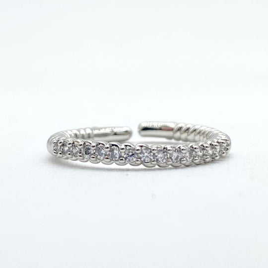 ANILLO CHURUMBELA CHAPA DE RODIO 18K