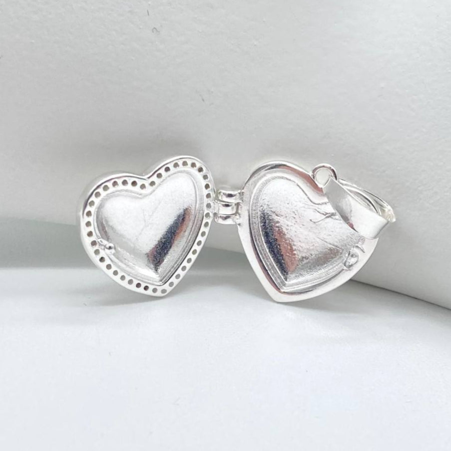 DIJE RELICARIO CORAZON PLATA 925