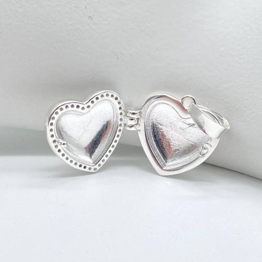DIJE RELICARIO CORAZON PLATA 925
