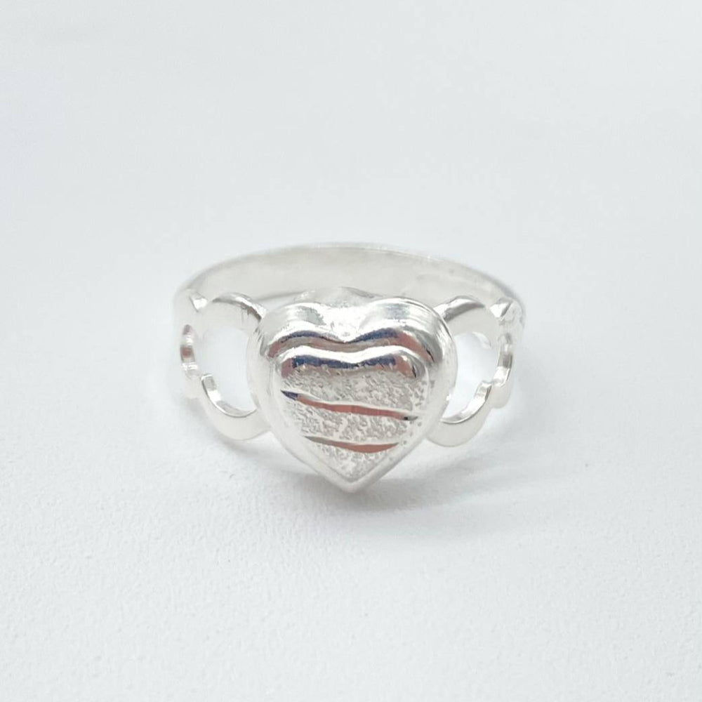 ANILLO CORAZON INFLADO PLATA 925