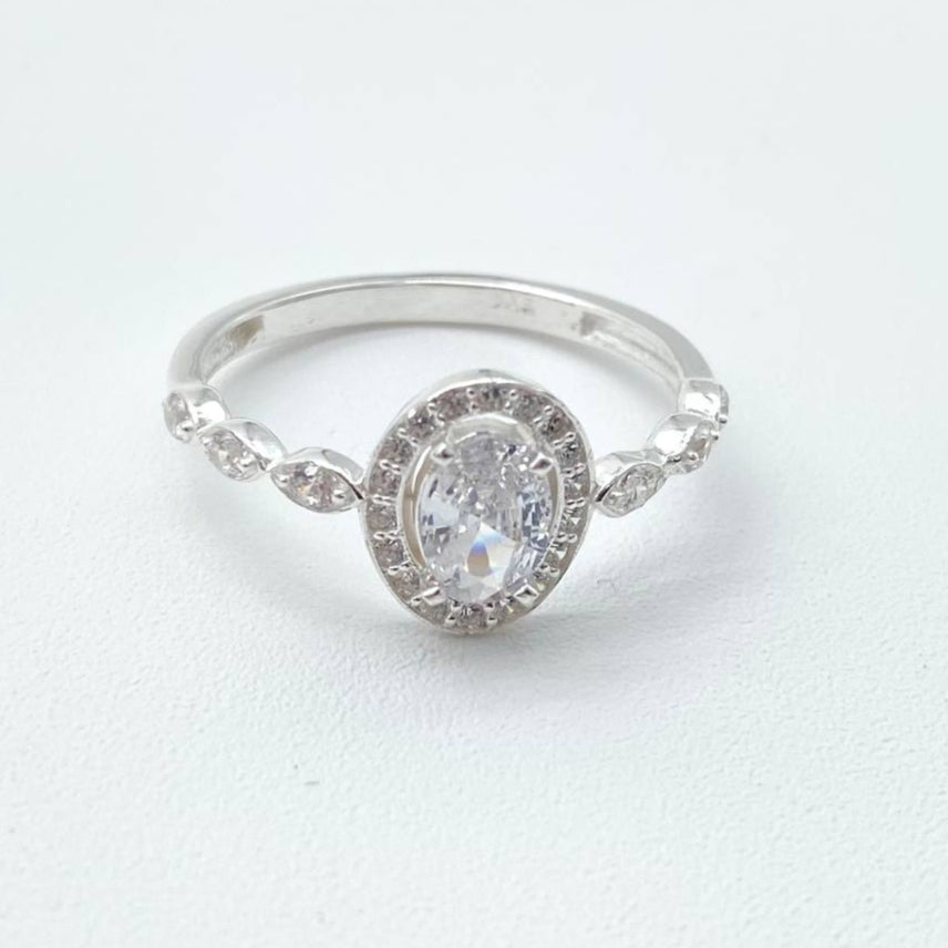 ANILLO SOLITARIO PLATA 925