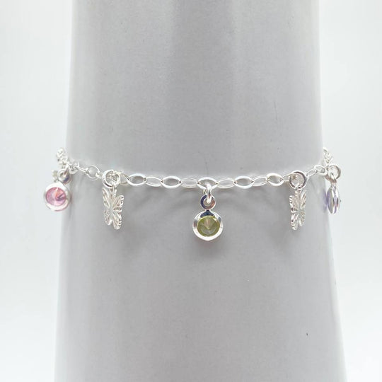 PULSO MARIPOSA COLORES PLATA 925
