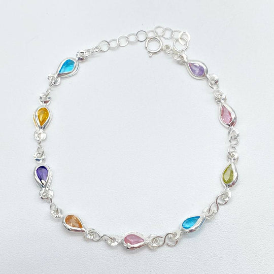 PULSO GOTA COLORES PLATA 925