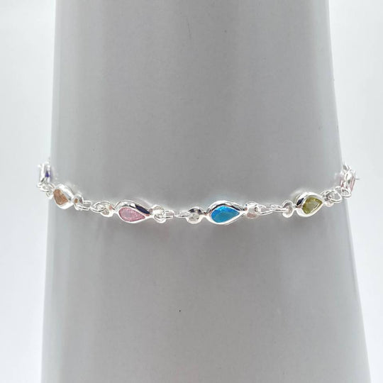 PULSO GOTA COLORES PLATA 925