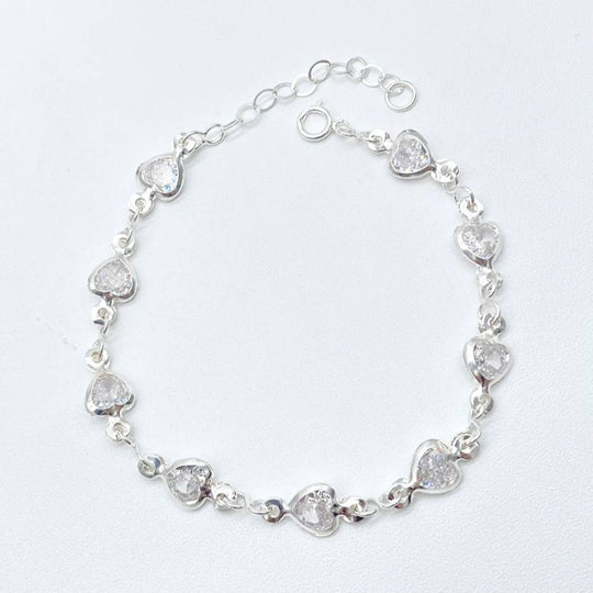 PULSO CORAZONES PLATA 925