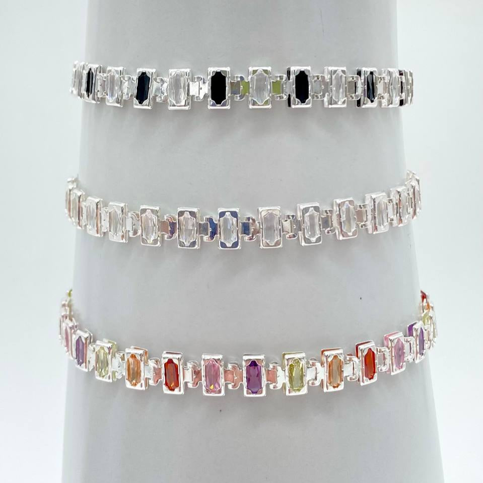 PULSERA BAGUETTE PLATA 925