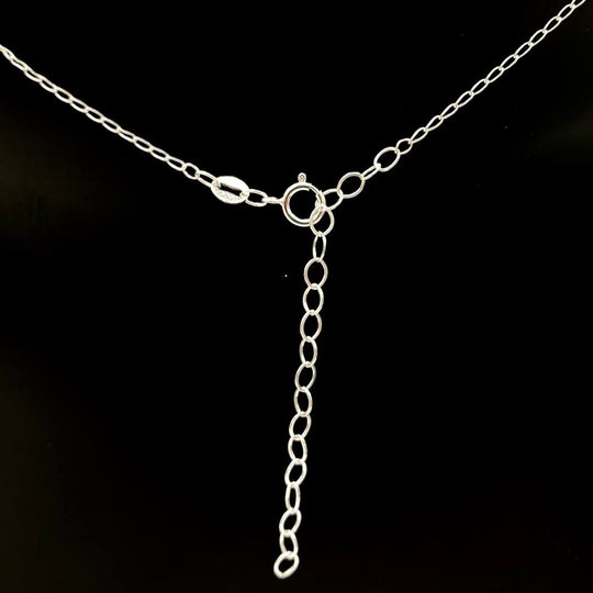 CADENA CORAZON AZUL PLATA 925