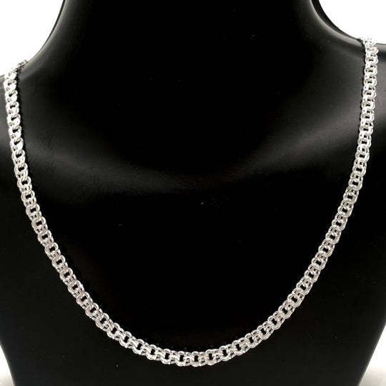 CADENA TEJIDO CHINO PLATA 925