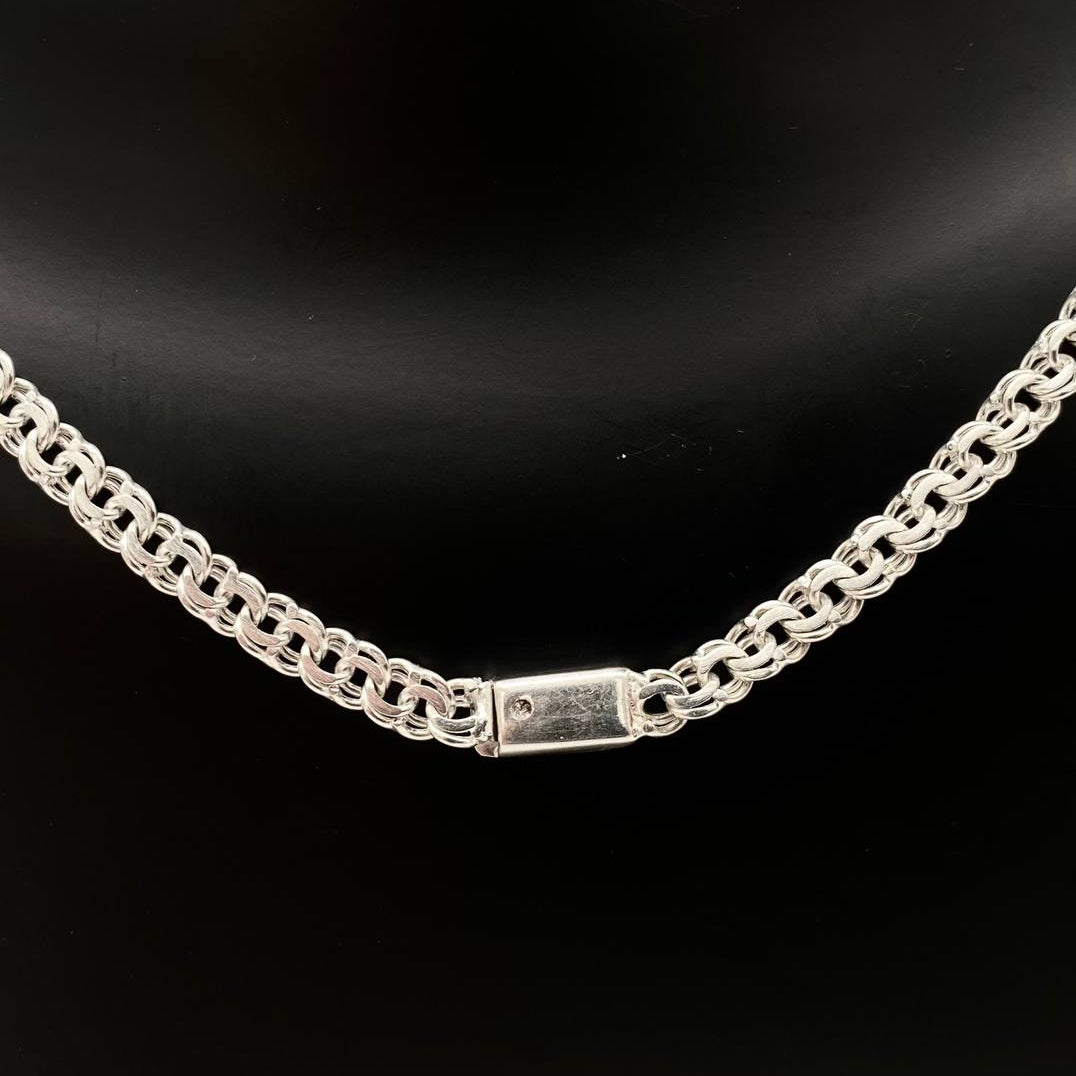 CADENA TEJIDO CHINO PLATA 925